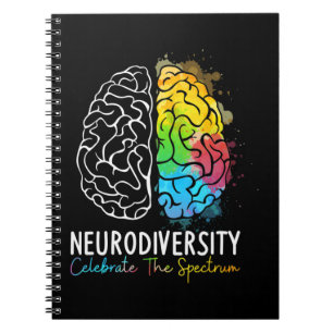 Neurodiversity Autism Sptrum ASD ADHD Rainbow Br Anteckningsbok