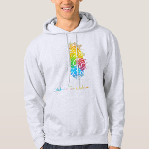Neurodiversity Autism Sptrum ASD ADHD Rainbow Br Hoodie
