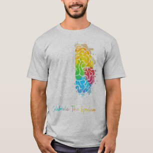 Neurodiversity Autism Sptrum ASD ADHD Rainbow Br T Shirt