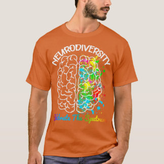 Neurodiversity Autism Sptrum ASD ADHD Rainbow Br T Shirt