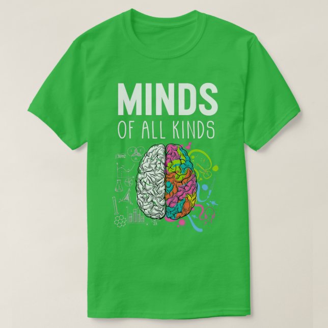 Neurodiversity Brain ADHD Autism Awareness Classic T Shirt (Design framsida)
