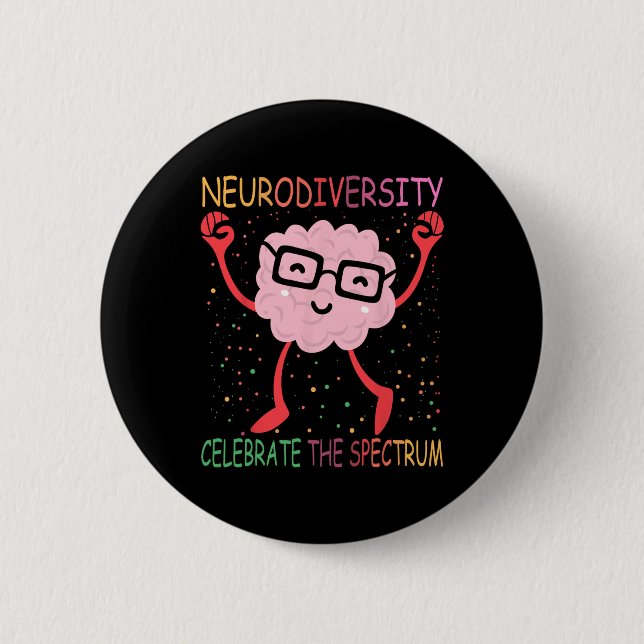 Neurodiversity Brain Autism Awareness Asd Adhd Man Knapp (Framsida)