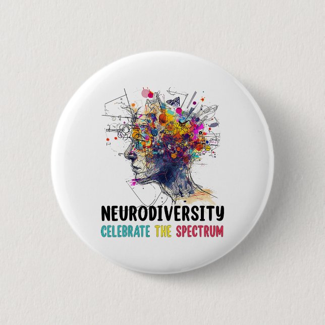 Neurodiversity Brain Autism Awareness Asd Adhd Man Knapp (Framsida)