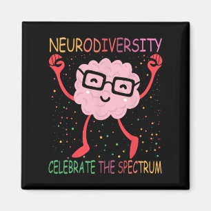 Neurodiversity Brain Autism Awareness Asd Adhd Man Magnet