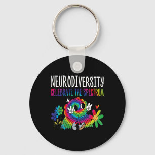 Neurodiversity Brain Autism Awareness Asd Adhd Man Nyckelring