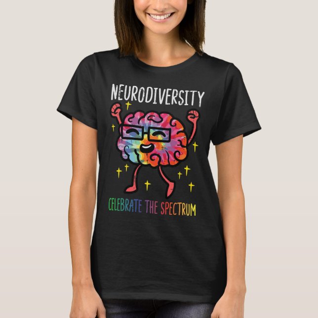Neurodiversity Brain Autism Awareness Asd Adhd Man T Shirt (Framsida)