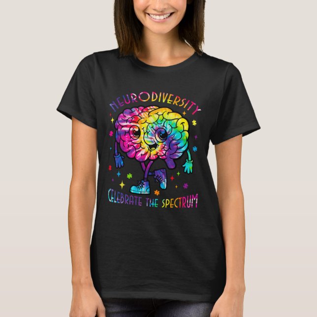Neurodiversity Brain Autism Awareness Asd Adhd Man T Shirt (Framsida)