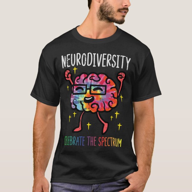 Neurodiversity Brain Autism Awareness Asd Adhd Man T Shirt (Framsida)