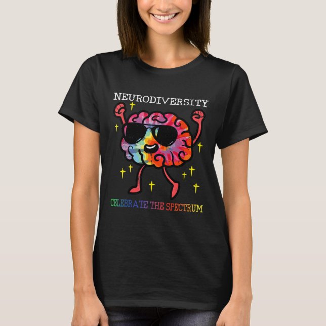 Neurodiversity Brain Autism Awareness Asd Adhd Man T Shirt (Framsida)