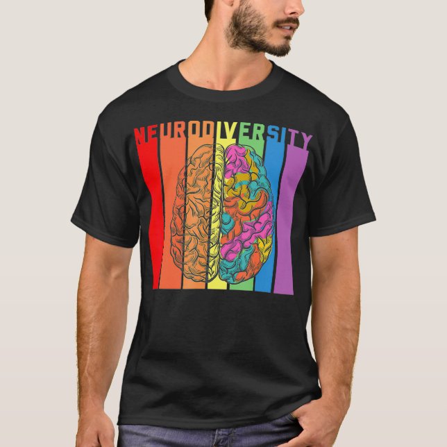 Neurodiversity Brain Neurodiversity T Shirt (Framsida)