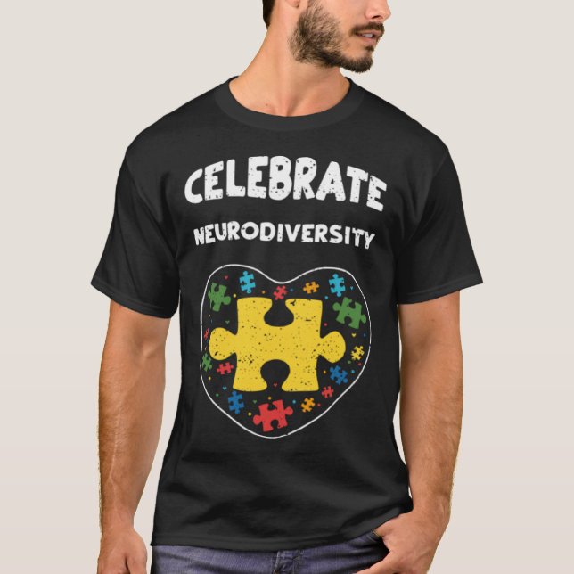 Neurodiversity Celebrate Neurodiversity  Autism Aw T Shirt (Framsida)