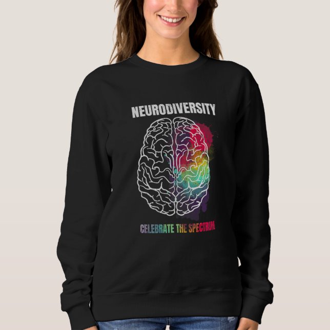 Neurodiversity Celebrate Spectrum  Neurodiversity  T Shirt (Framsida)