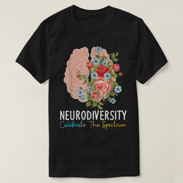 Neurodiversity Celebrate The Spectrum ADHD Brain A T Shirt (Design framsida)