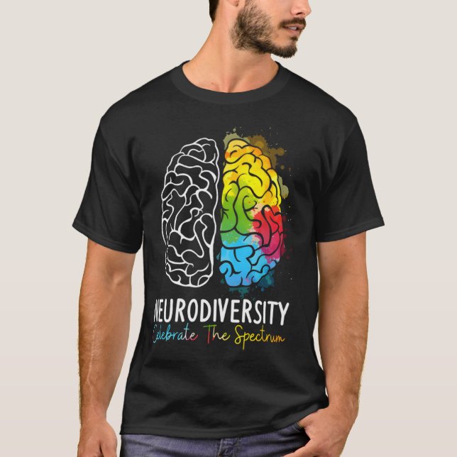 Neurodiversity Celebrate The Spectrum Autism Suppo T Shirt (Framsida)