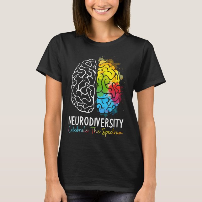 Neurodiversity Celebrate The Spectrum Autism Suppo T Shirt (Framsida)