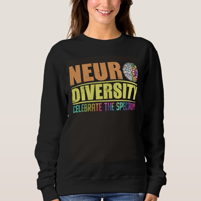 Neurodiversity Celebrate the spectrum Autism T Shirt (Framsida)