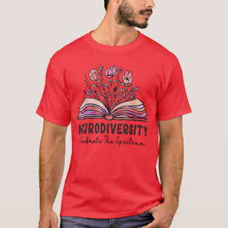 Neurodiversity celebrate the spectrum Brain Autism T Shirt