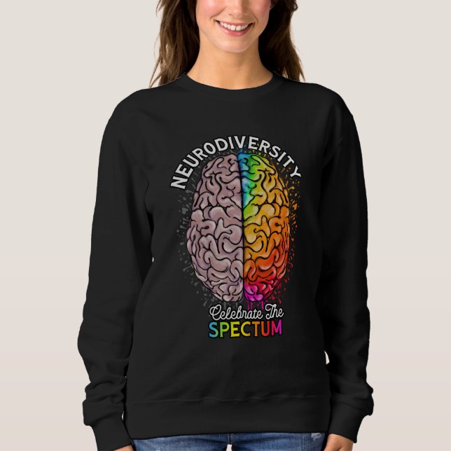 Neurodiversity Celebrate the Spectrum Men women ad T Shirt (Framsida)