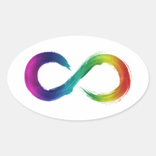 Neurodiversity-dekal Ovalt Klistermärke
