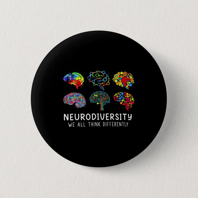 Neurodiversity - Embrace Adhd Autism Awareness Knapp (Framsida)