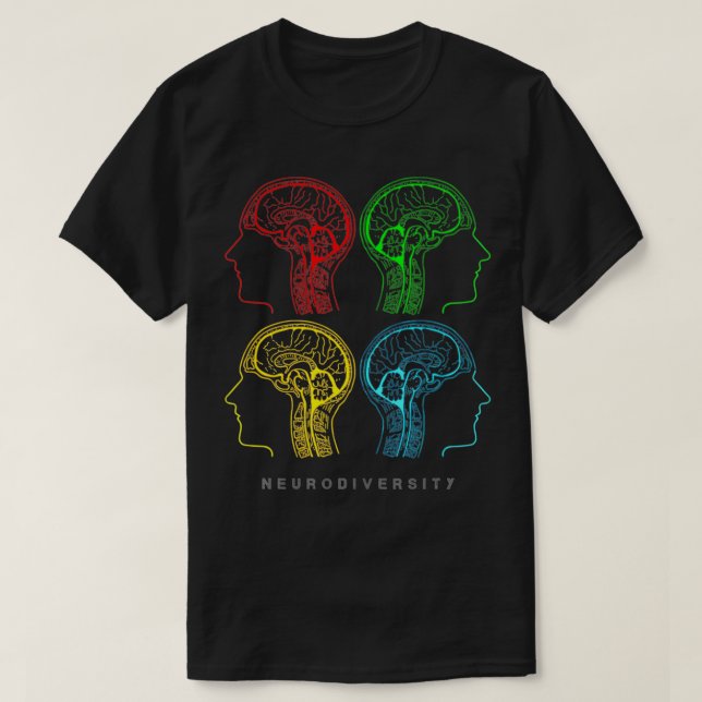 Neurodiversity for ADHD and Autism Brain Graphic  T Shirt (Design framsida)