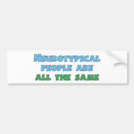 Neurodiversity Humor Funny Aspie Autism Joke Bildekal