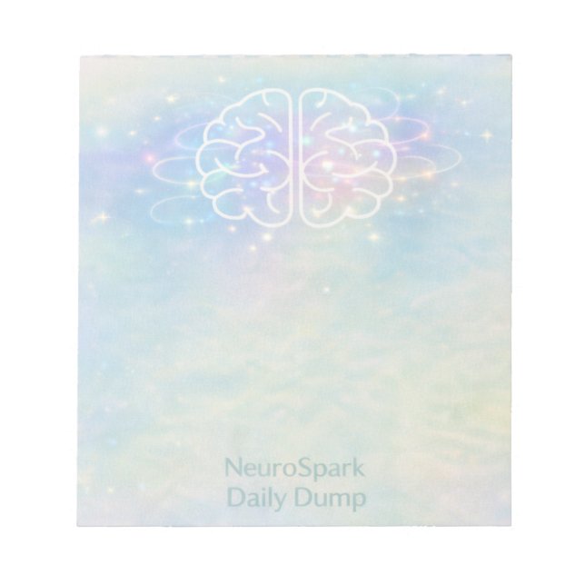 Neurodiversity NeuroSpark Daily Dump Pastel Design Anteckningsblock (Framsida)