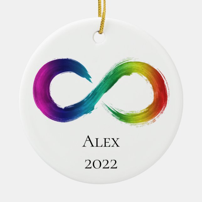 Neurodiversity Ornament med Namn (Framsidan)
