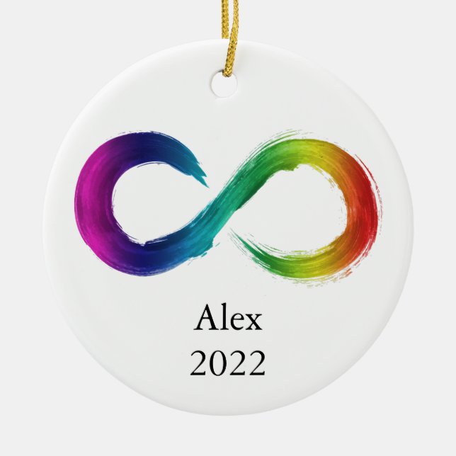 Neurodiversity Ornament med Namn (Framsidan)