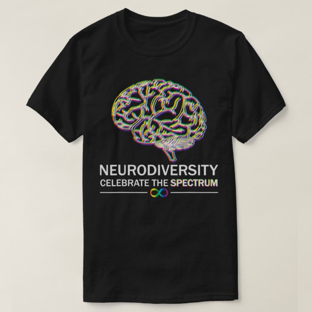 Neurodiversity Pride Autism Spectrum ASD ADHD Rain T Shirt (Design framsida)