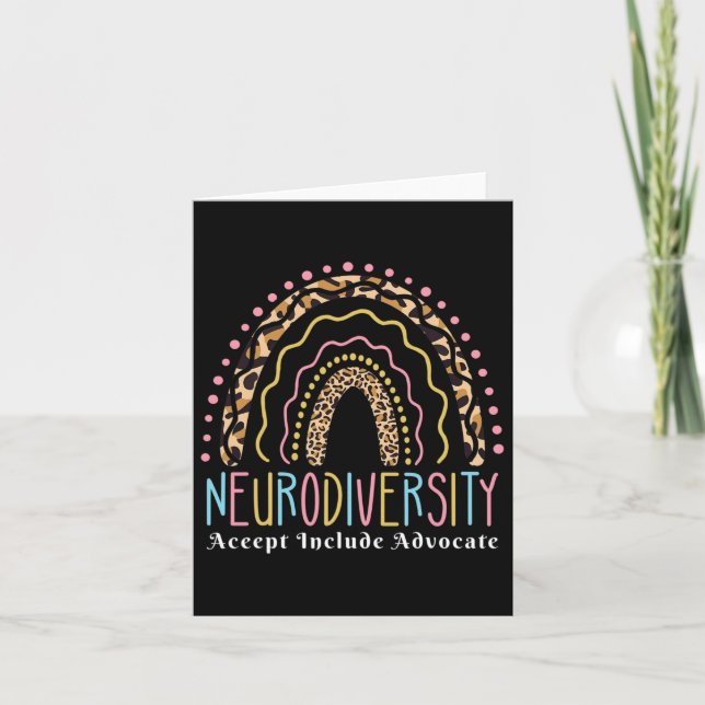 Neurodiversity Rainbow accepterar advokat Kärlek A Kort (Framsida)