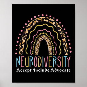 Neurodiversity Rainbow accepterar advokat Kärlek A Poster