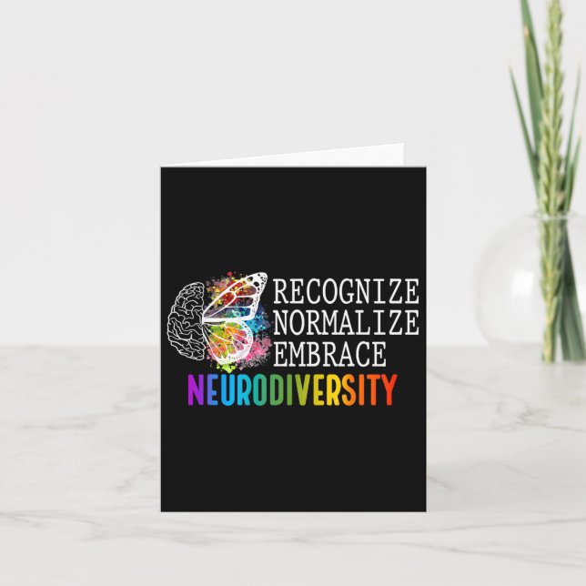 Neurodiversity Recognition Normalize Embrace Adhd  Kort (Framsida)