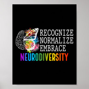 Neurodiversity Recognition Normalize Embrace Adhd Poster