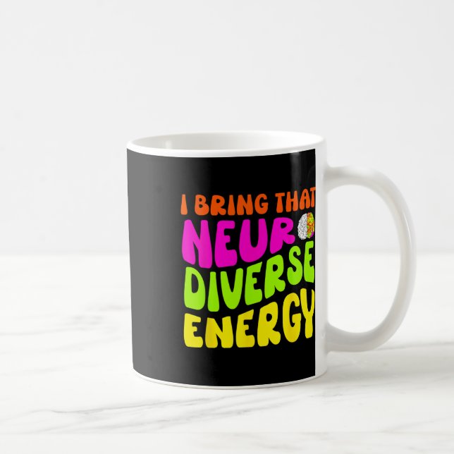Neurodiversity Shirt Autism Adhd Asd Neurodiversit Kaffemugg (Höger)