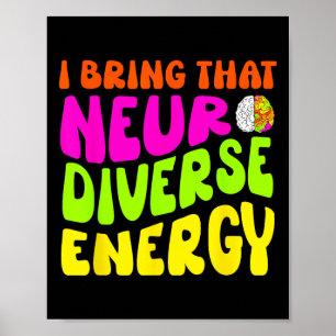 Neurodiversity Shirt Autism Adhd Asd Neurodiversit Poster