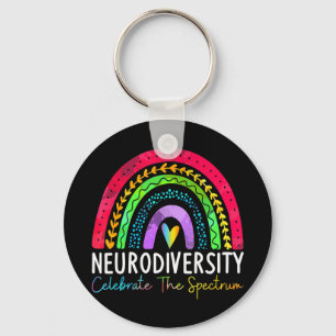 Neurodiversity Shirt Autism Spectrum ASD ADHD Rain Nyckelring