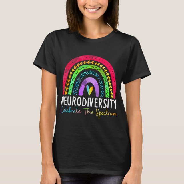 Neurodiversity Shirt Autism Spectrum ASD ADHD Rain T Shirt (Framsida)