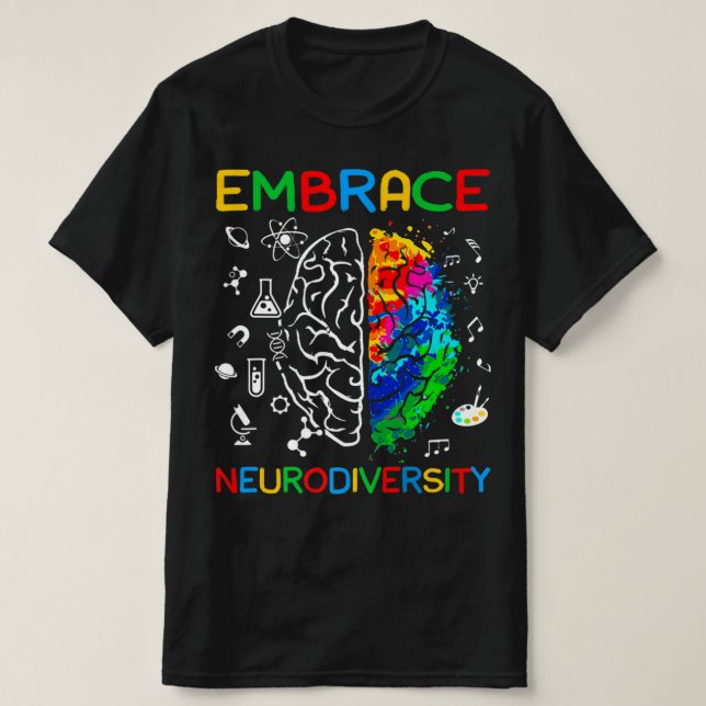 Neurodiversity Shirt Embrace ADHD Autism Awareness T (Design framsida)