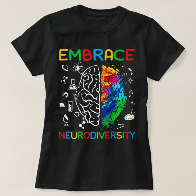 Neurodiversity Shirt Embrace ADHD Autism Awareness T (Design framsida)
