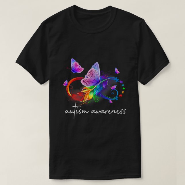 Neurodiversity Symbol Rainbow Infinity Autism Awar T Shirt (Design framsida)
