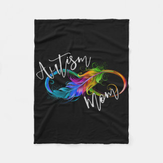 Neurodiversity Symbol Rainbow Infinity Autism Mamm Fleecefilt