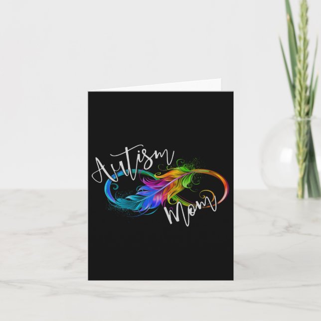 Neurodiversity Symbol Rainbow Infinity Autism Mamm Kort (Framsida)