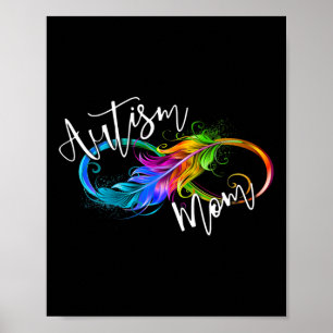 Neurodiversity Symbol Rainbow Infinity Autism Mamm Poster