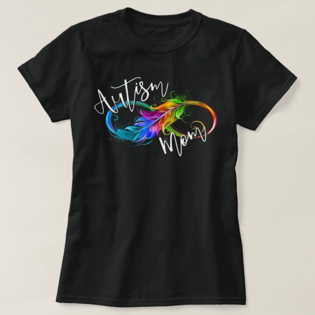 Neurodiversity Symbol Rainbow Infinity Autism Mamm T Shirt (Design framsida)