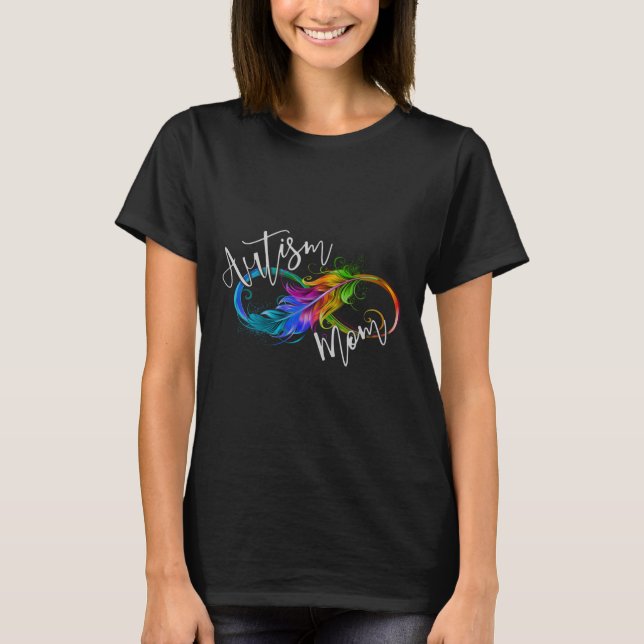 Neurodiversity Symbol Rainbow Infinity Autism Mamm T Shirt (Framsida)