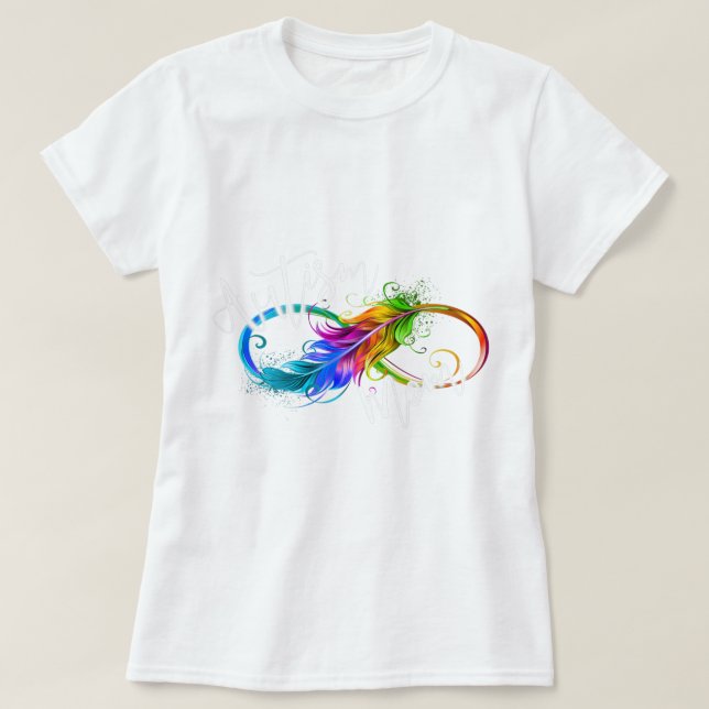 Neurodiversity Symbol Rainbow Infinity Autism Mamm T Shirt (Design framsida)