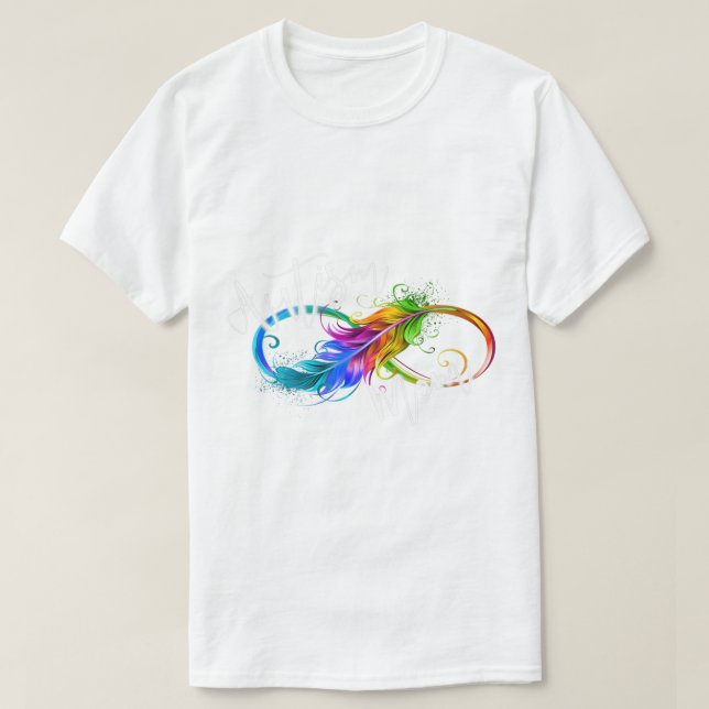 Neurodiversity Symbol Rainbow Infinity Autism Mom  T Shirt (Design framsida)