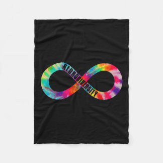 Neurodiversity Tie Dye Infinity Sign Autism Awaren Fleecefilt