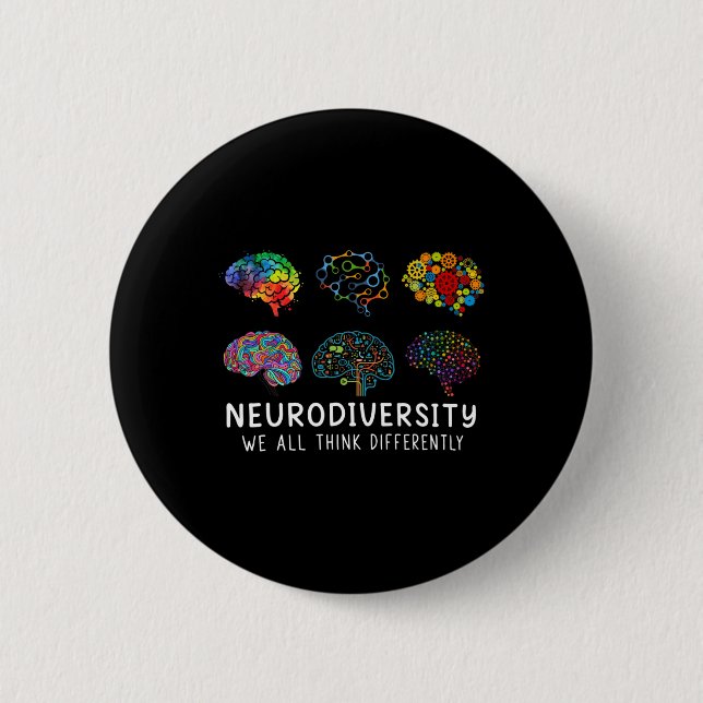 Neurodiversity we all Tänka Differentiate Brain Au Knapp (Framsida)
